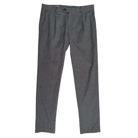 Daniele Alessandrini NEW Quarantasei Grey Pants Men’s 34 Couture Straight Leg - Picture 1 of 8
